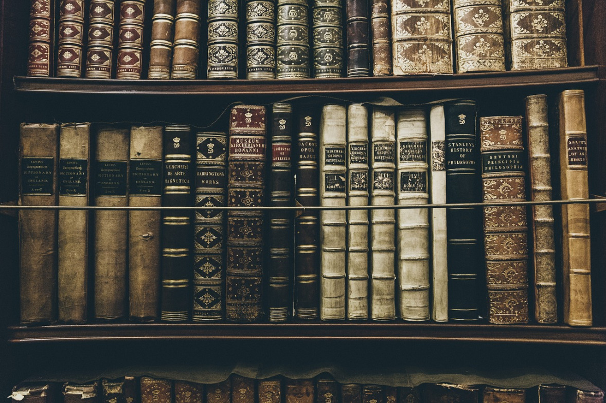 old books library shelves